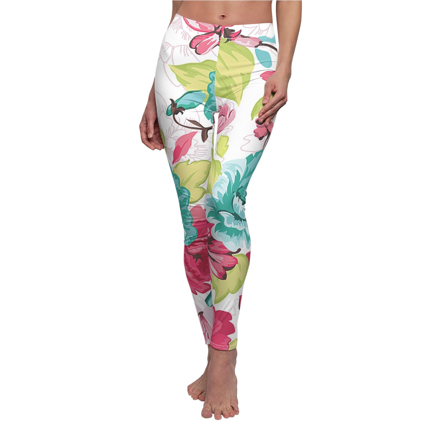 Women's Cut & Sew Casual Leggings Floral Print