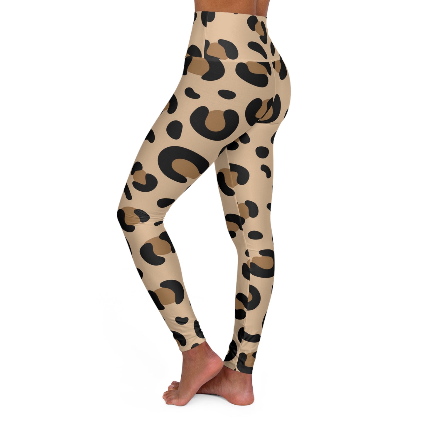 Leopard Print Large Print High Waisted Yoga Leggings