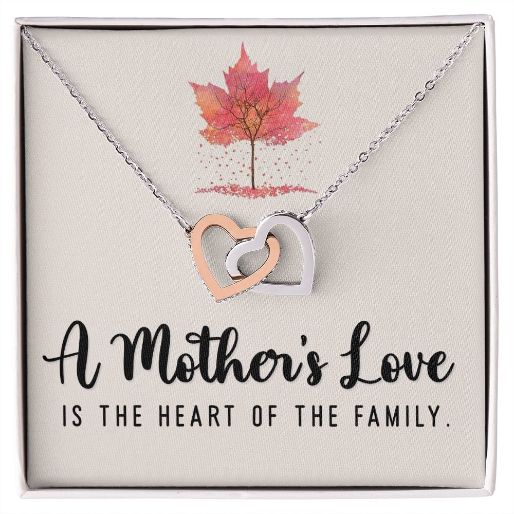 A Mother's Love Interlocking Heart Necklace