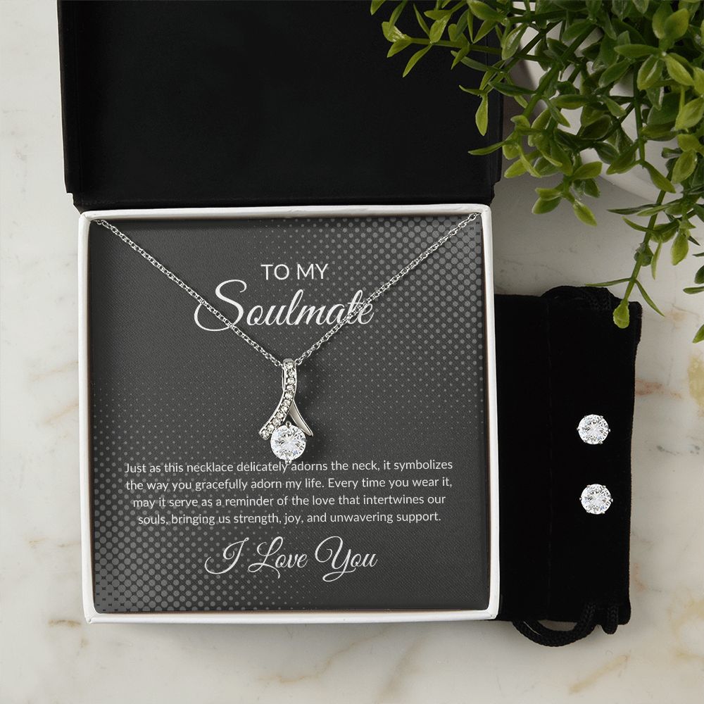 To My Soulmate Alluring Beauty Necklace and Earrings