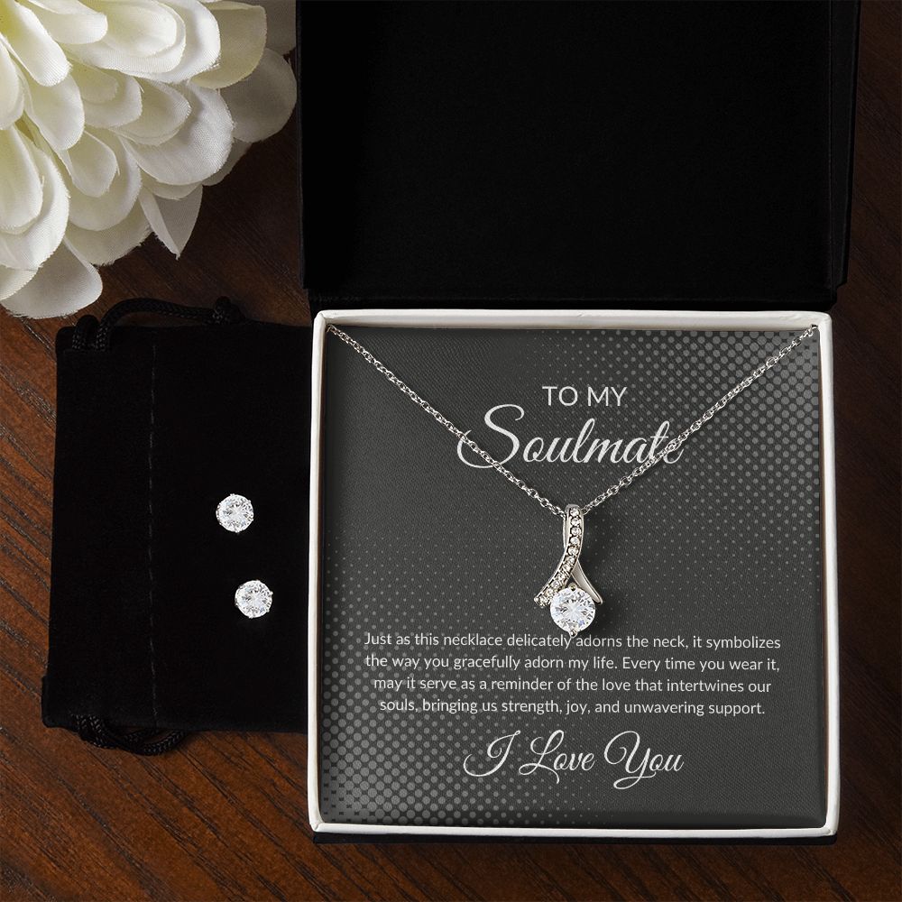 To My Soulmate Alluring Beauty Necklace and Earrings