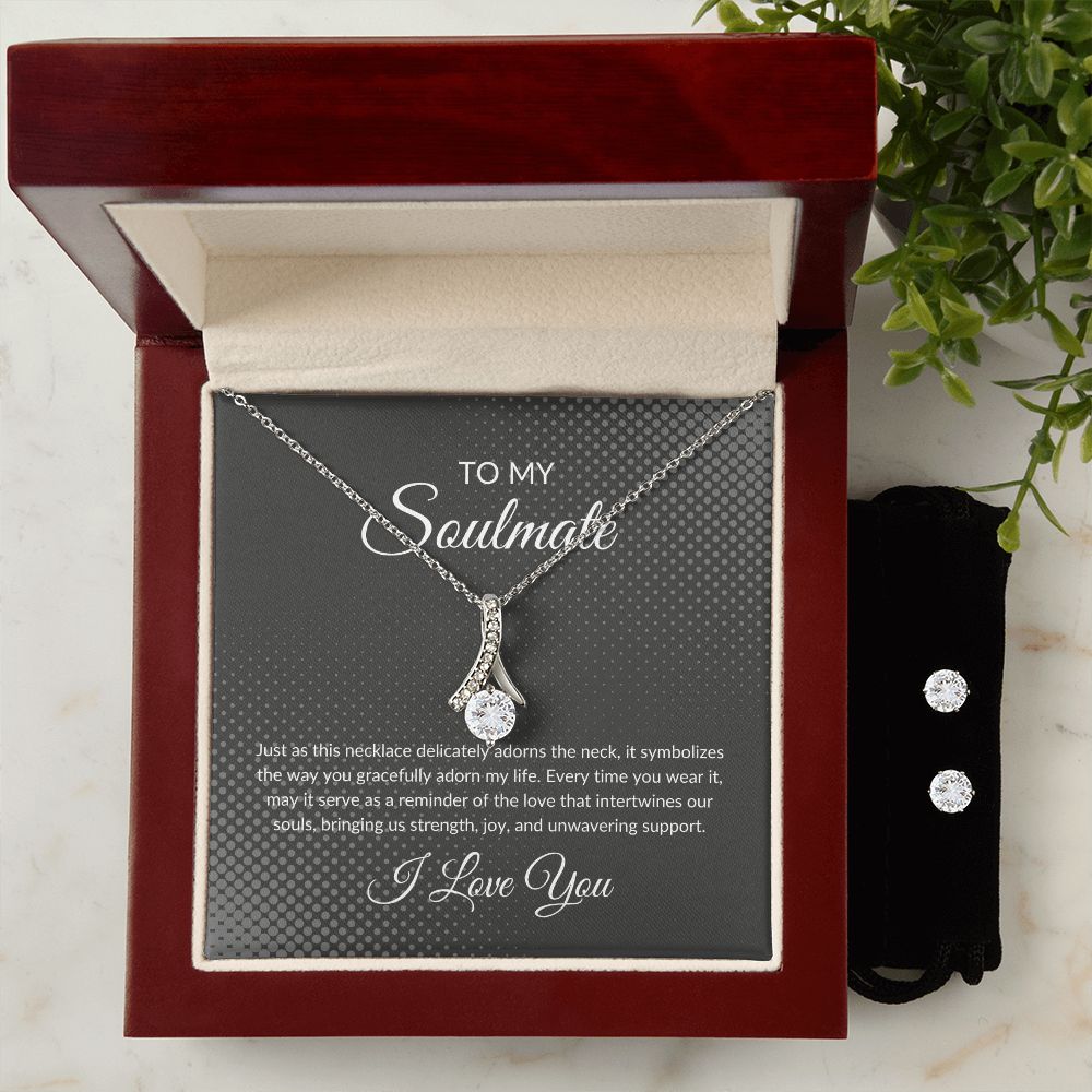 To My Soulmate Alluring Beauty Necklace and Earrings