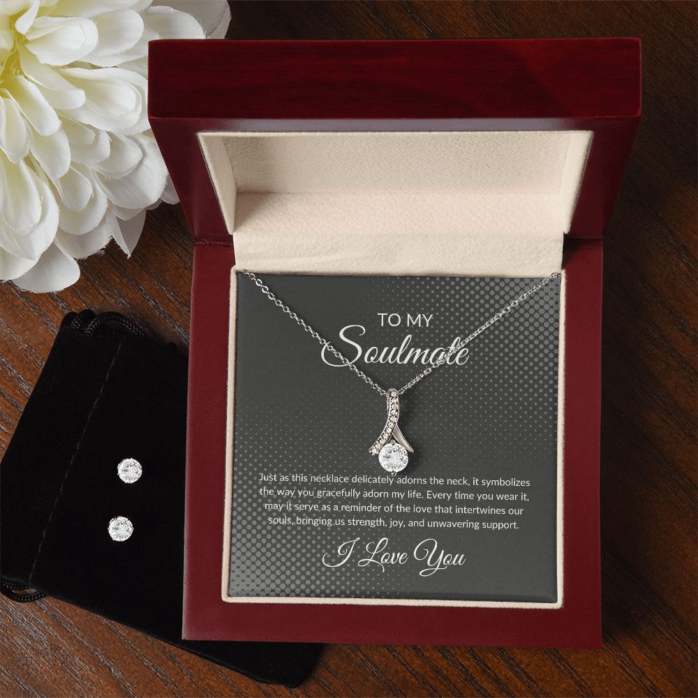 To My Soulmate Alluring Beauty Necklace and Earrings