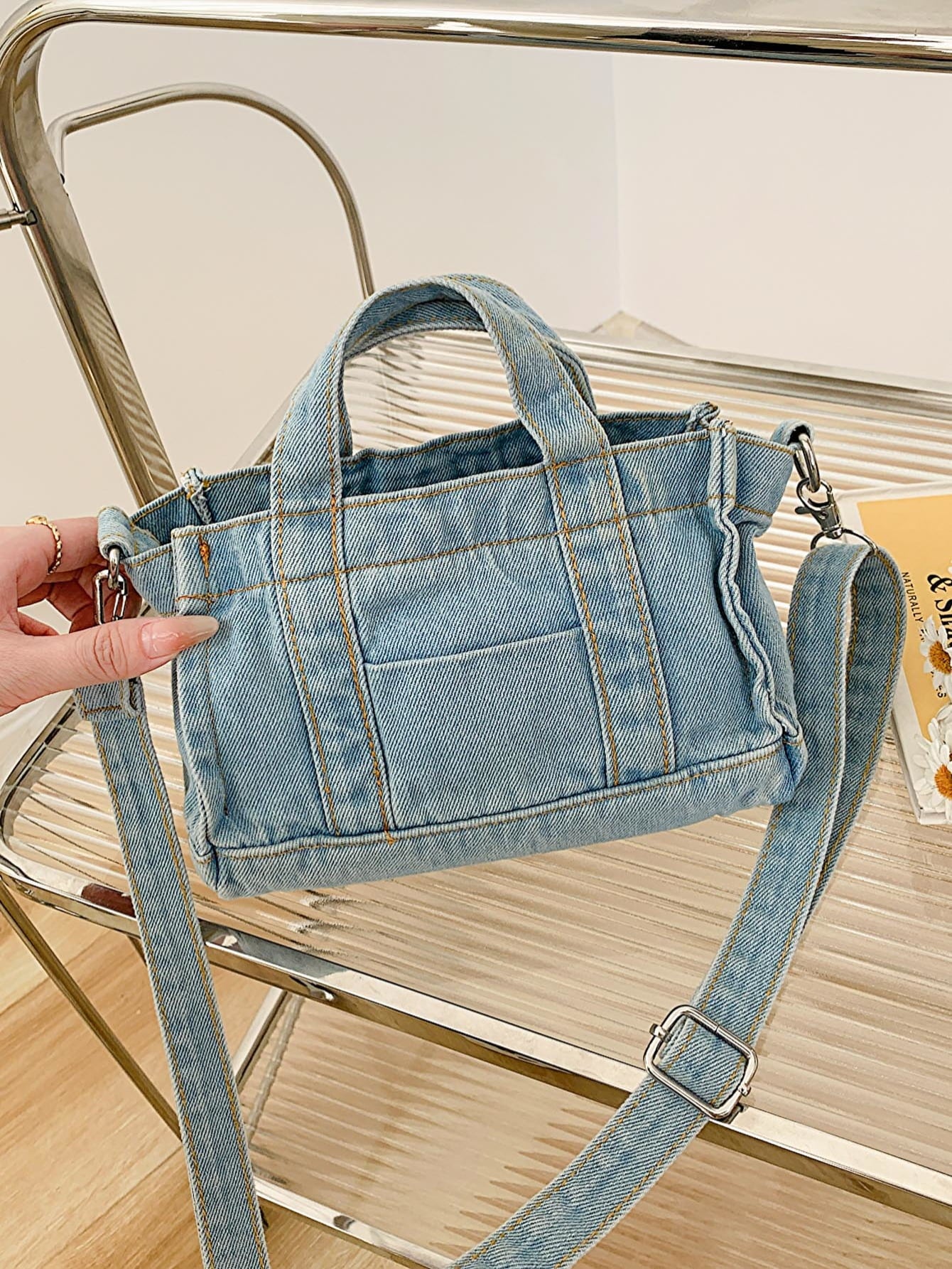 Baeful Denim Shoulder Bag