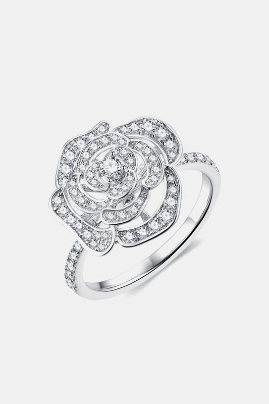 3.4 Carat Moissanite Flower Shape Ring