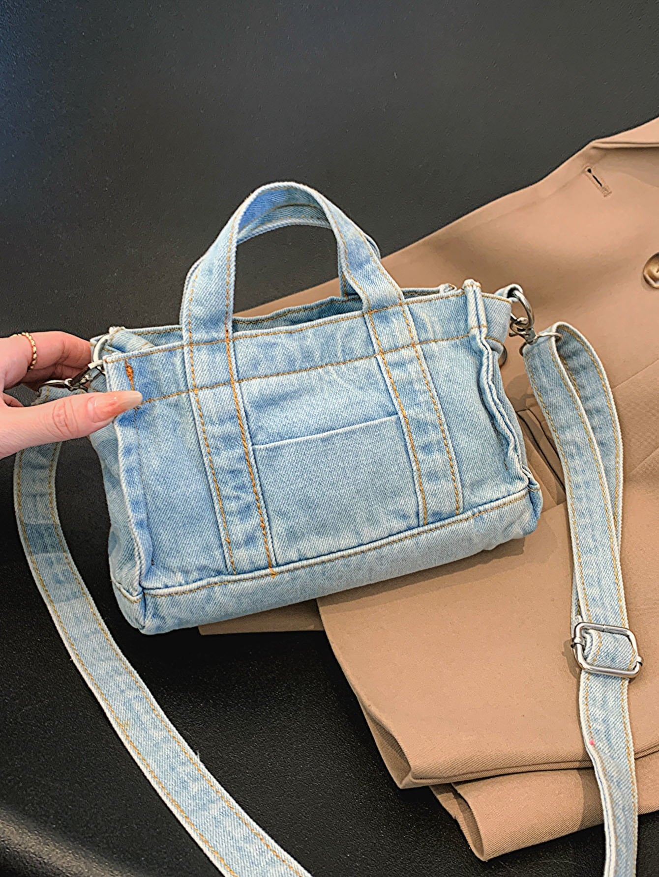 Baeful Denim Shoulder Bag