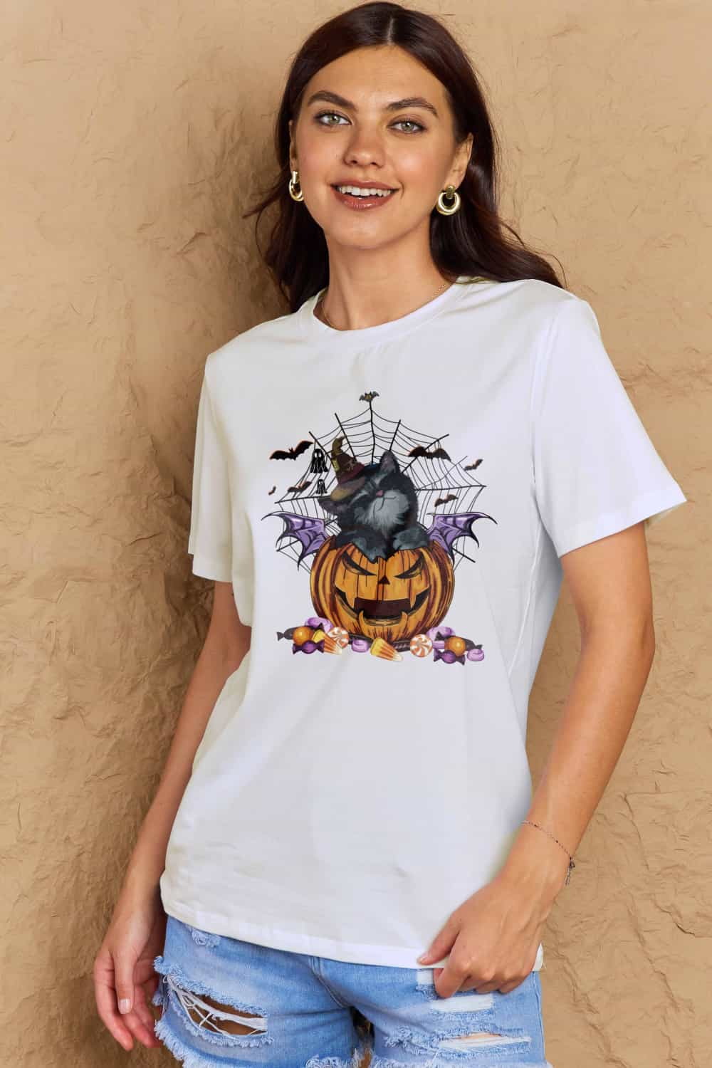 Simply Love Full Size Jack-O'-Lantern Graphic T-Shirt