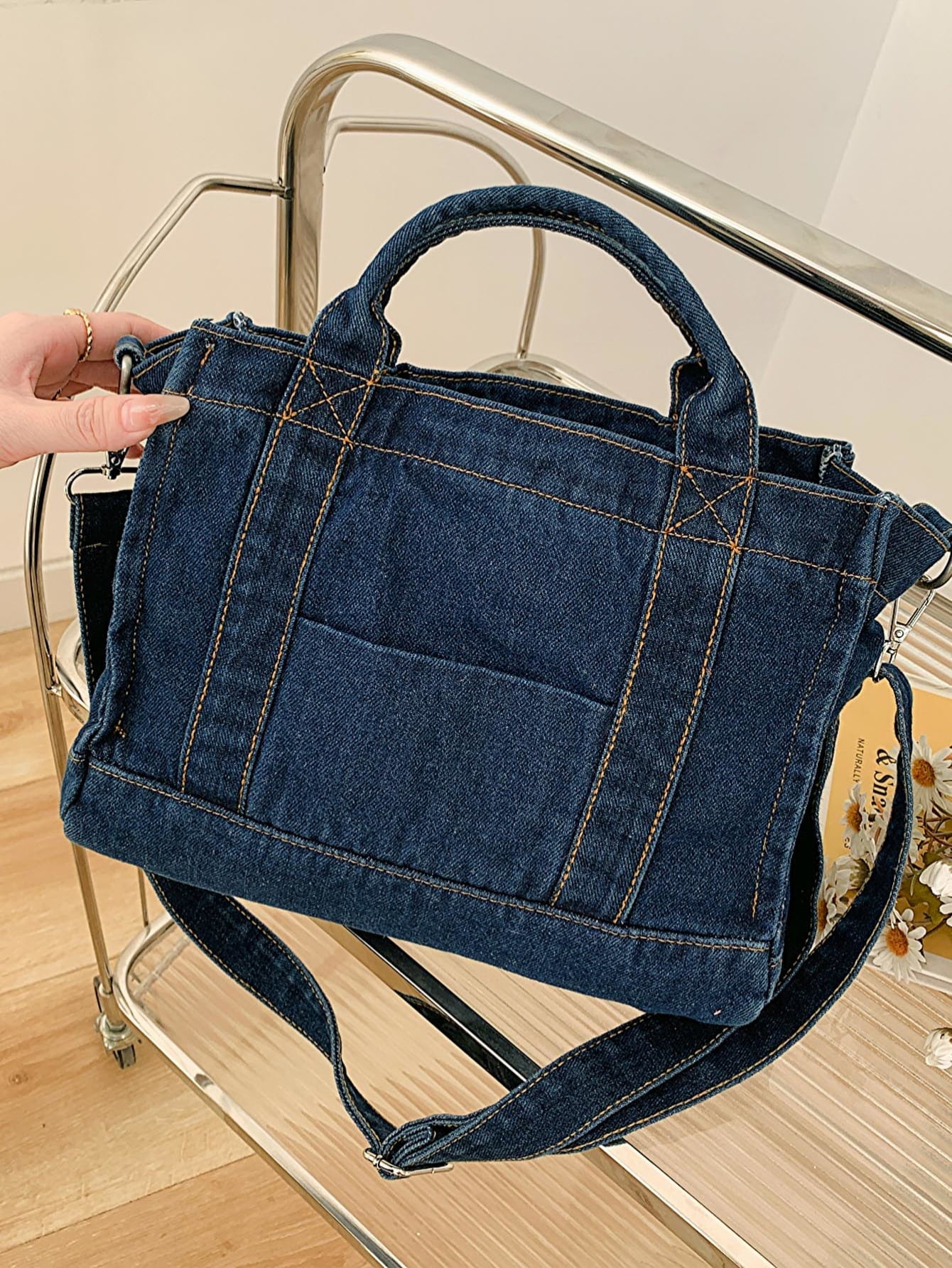 Baeful Denim Shoulder Bag