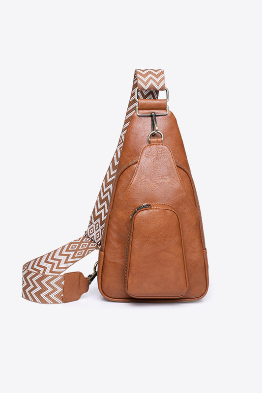 Baeful Take A Trip PU Leather Sling Bag