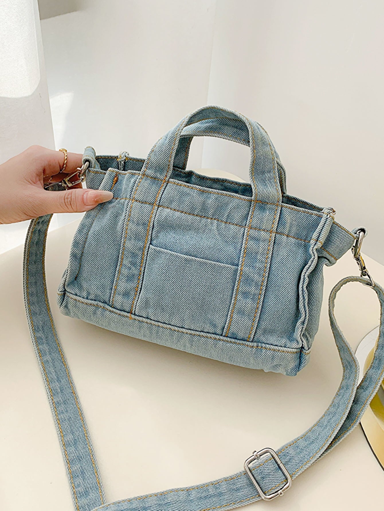 Baeful Denim Shoulder Bag