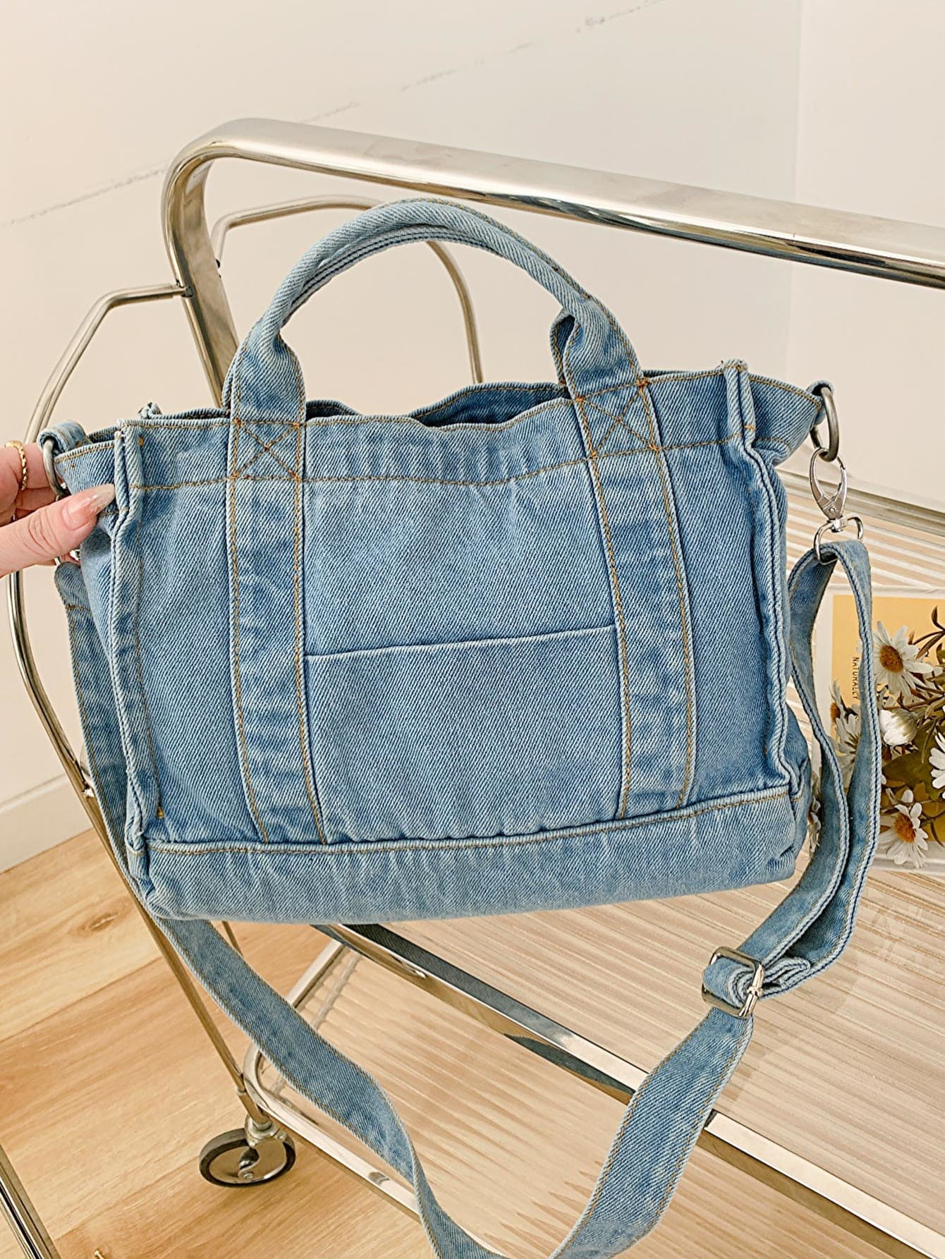 Baeful Denim Shoulder Bag